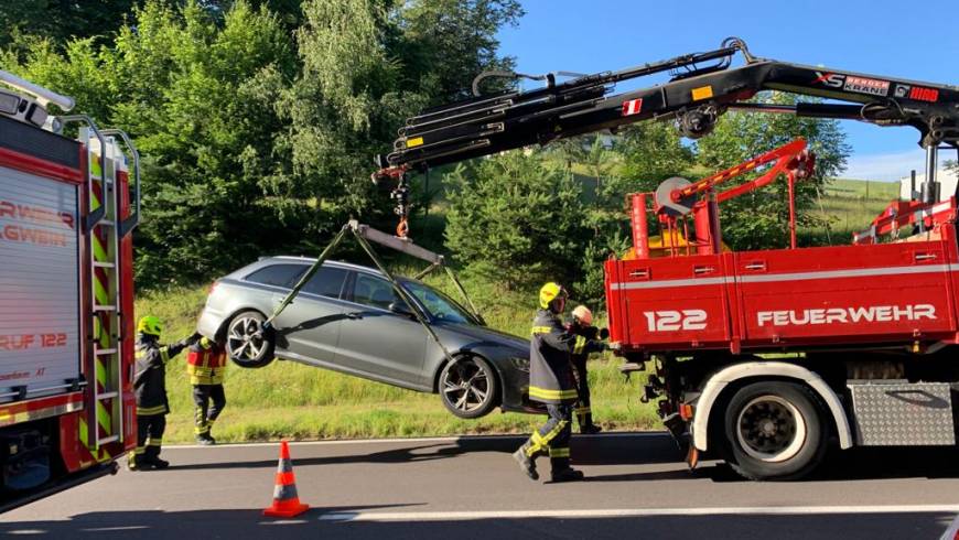 Verkehrsunfall Aufräumarbeiten (30.06.2020)